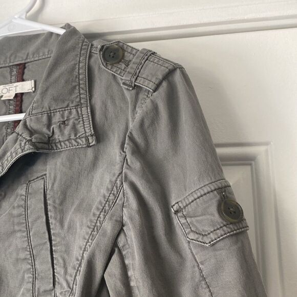Loft Army Green Anorak Utility Jacket Size XS - Picture 4 of 10